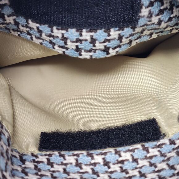 KAVU Keeper Crossbody Messenger Shoulder Bag Tweed Multi Pocket Blue White Black - Picture 11 of 15